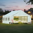 thumbnail image 2 of Aoodor 20 x 20 ft. Marquee Party Tent with Church Window Sidewalls ,Waterproof Pavillion Tent ,Outdoor Event Tent,Wedding Party Tent - White, 2 of 10