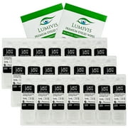 Menicon LacriPure Rinsing & Insertion Saline 21 Vials for Rigid Gas Permeable Contact Lenses - Bundle with 2X Tea Tree Oil Eyelid Eyelash Wipes
