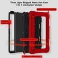 thumbnail image 2 of Fire HD 8 / HD 8 Plus Tablet Case 12 Gen 2022 with Screen Protector , SOATUTO Shockproof Protective Case Built in Kickstand Shoulder Strap for Fire HD 8 Kids / HD 8 Kids Pro 2020 (Red+Black/1 Pcs), 2 of 6