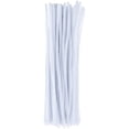thumbnail image 1 of 100 Pieces Pipe Cleaners Chenille Stem for Arts and Crafts, 6 x 300 mm (White), 1 of 5