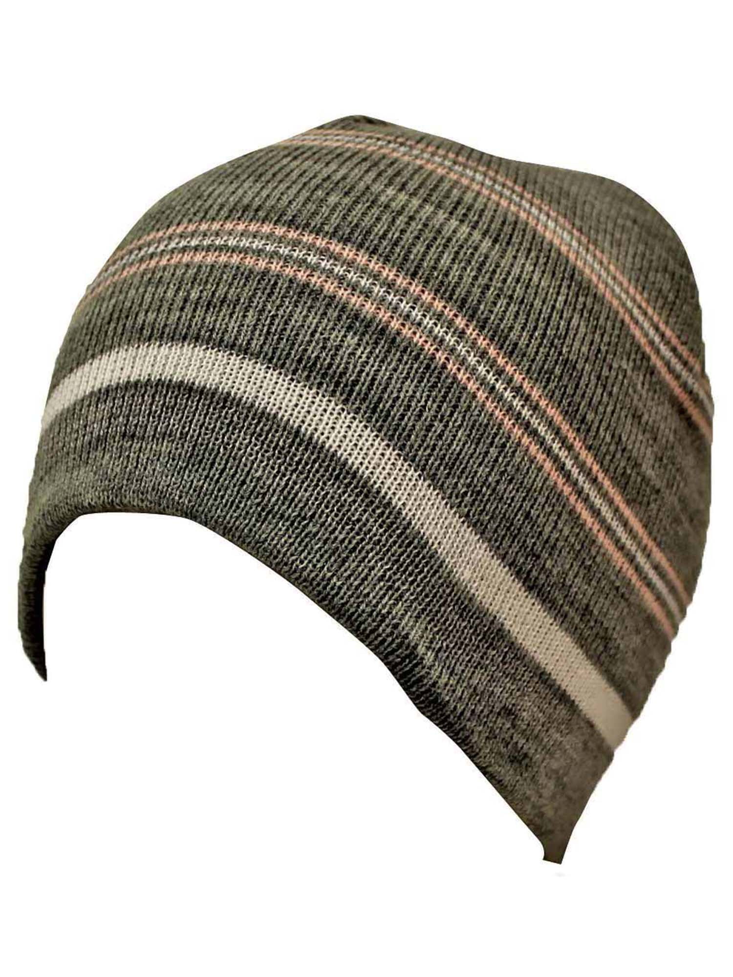 Luxury Divas Striped Tight Fitting Beanie Cap Hat