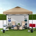 thumbnail image 6 of Best Choice Products 10x10ft Easy Setup Pop Up Canopy, Portable Tent w/ Side Wall, 1-Button Push, Case - Lilac/White, 6 of 8