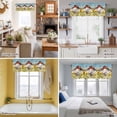 thumbnail image 5 of Farmhouse Valance Curtain Farm Animals Cute Sheep Sunflower Red Barn Window Valances Rod Pocket Short Curtains Window Treatments for Kitchen Bedroom Bathroom Laundry 42" x 18", 5 of 9