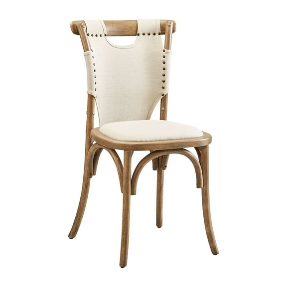 Nashville Oak & Canvas Bentwood Side Chairs (Set of 2)