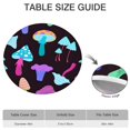 thumbnail image 6 of Colorful Mushroom Pattern Dark Pattern Round Fitted Tablecloth with Elastic Edge,Dining Table Cover Waterproof,Outdoor Round Tablecloth for Camping,Dining,Indoor and Outdoor, 6 of 7