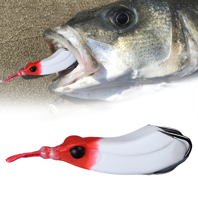 Lure Bait Double Hooks Jigging Wobblers Wear-resistant Simulation Soft Prevent Escape 17g 7cm Colored Thunder Frog Bait Fake Fishing Lure Fishing Tool