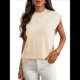 thumbnail image 3 of Suéteres de Cuello Alto para Mujer, Chalecos, Blusas Informales de Negocios y Moda, Conjuntos de Otoño. Albaricoque XL, 3 of 9