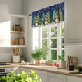 thumbnail image 3 of Merry Christmas Valances for Windows, 54 x 18in, Cute Xmas Tree Winter Snowflake Rod Pocket Kitchen Valance Curtain Light Filtering Window Treatments for Living Room Bedroom, 1 Panel, 3 of 7