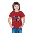 thumbnail image 6 of Toddler Casual Patriotic Tshirts Cotton Tee Shirts 4th of July USA Flag Graphic Tees Summer Cute T-Shirts Red， 5 Years, 6 of 7
