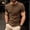 Coffee, variant on LEKWK Textured Henley Shirts for men Short Sleeve Casual Button Down T-Shirts Slim Fit Waffle Knit Tops Lightweight Summer Pullover Tees for Holiday Daily Outfit Army Green L