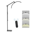 thumbnail image 1 of Zootealy Adjustable LED Floor Fill Light with Phone Holder and Remote Control - 25W-35W Power, 3000K-6000K Color Temperature, 360° Rotation, Foldable Design, Metal Stand - Black US Plug, 1 of 6