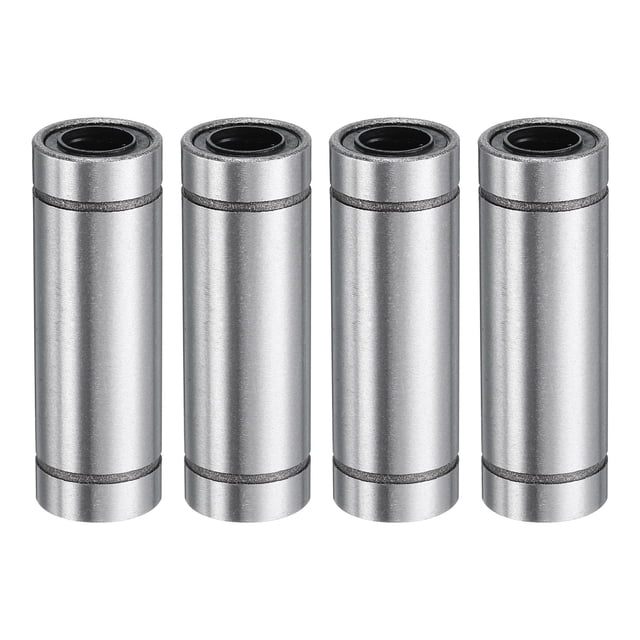 4Pcs LM8LUU Rodamiento Lineal 8mm Agujero 15mm OD 45mm Longitud para Máquina CNC Impresora 3D