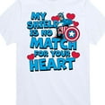 thumbnail image 3 of Marvel Captain America - My Shield Valentine - Toddler and Youth Short Sleeve Graphic T-shirt, 3 of 5