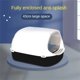 thumbnail image 3 of 1/2PCS Plastic With Spoon Cat Excrement Basin Front Lift Cover Pet Litter Box Clean Basin Pet Bedpan Toilet Pets Supplies Splash ShopWise Round, 3 of 16