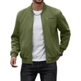 thumbnail image 5 of Colsmile Men's Faux Suede Bomber Jacket, Casual Lightweight Vintage Varsity Coat Zip Up Outerwear, 5 of 8