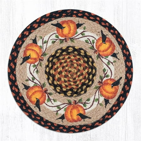 

Capitol Importing 49-CH222PC 15.5 x 15.5 in. Jute Round Pumpkin Crow Chair Pad