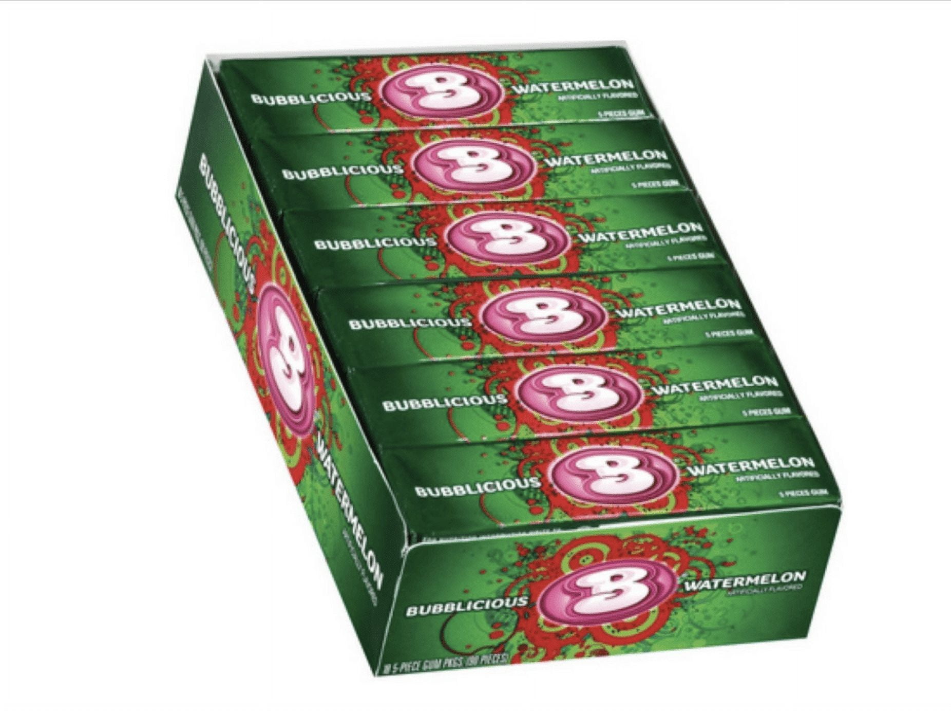 Bubblicious Watermelon Gum, 36 Packs of 5 Pieces  (180 Total Pieces)