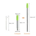thumbnail image 2 of Unique Bargains 1 Set Reusable Telescopic Stainless Steel Straws with Silicone Nozzle, Green, 2 of 6