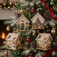 thumbnail image 5 of Mivyn Christmas DIY Pearl Painting Wooden House, Wooden House Pearl Diamond Art Kit, 3D Diamond Handmade Painting Hanging Ornament for Holiday Party Decor & Christmas Trees, #05, 5 of 6