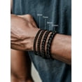 thumbnail image 3 of FaithHeart Cuban Link Chain Bracelets for Men, Stainless Steel Black Chain Wrist Bracelets Hip Hop Jewelry Gifts for Son Dad Father's Day Birthday 7MM Width, 3 of 10
