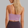thumbnail image 4 of ClodeEU Womens Camisole Tank with Built in Bra ,Ribbed Camisole Tops Spaghetti Straps Tank Tops Purple,Womens Plus S, 4 of 5