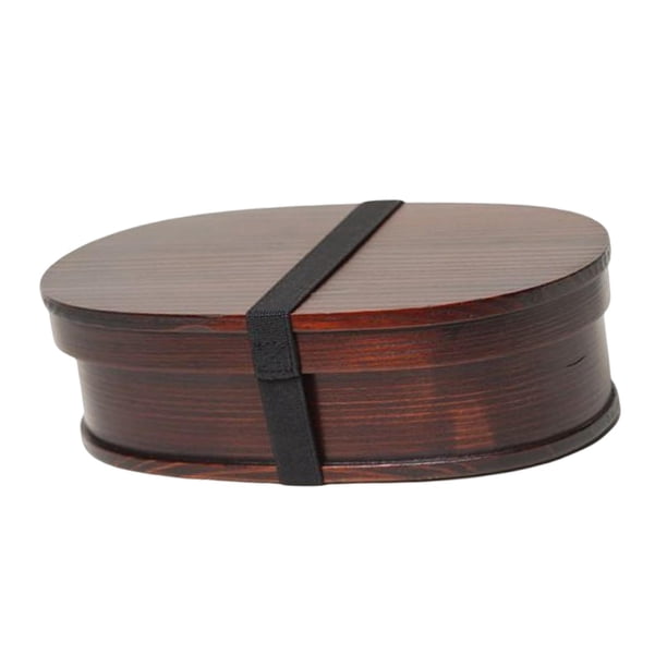 Fiambrera portátil con correa Caja de dulces con tapas, tazón de vajilla, contenedor de almacenamiento de alimentos de madera, para picnics en el , estilo F opcional Macarena Caja de almuerzo