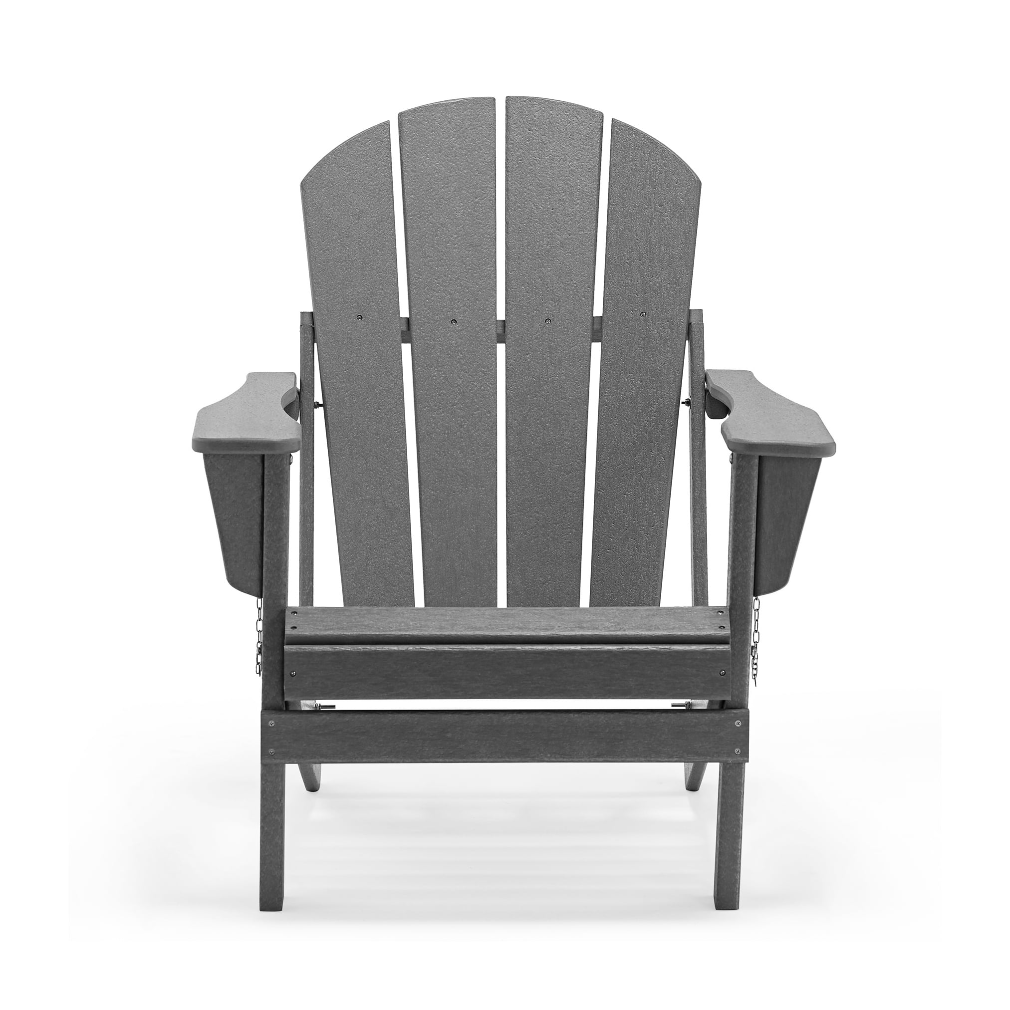 PORCHSIDE Outdoor Folding Adirondack Chair (Set of 2), Gray
