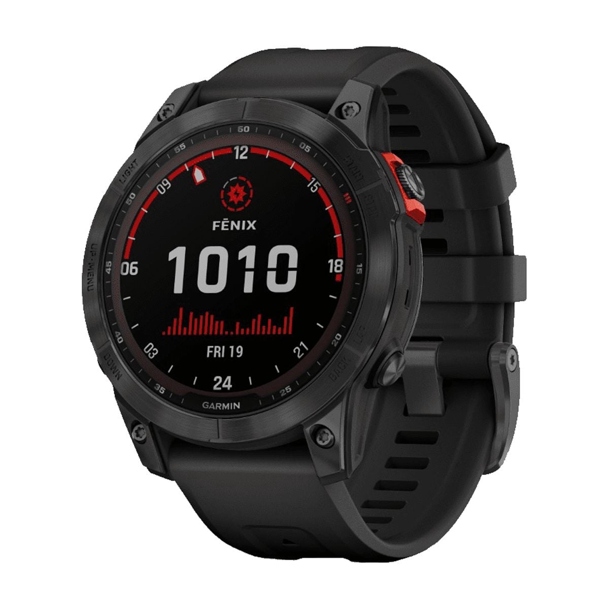 Garmin Fenix 6 - Sapphire Carbon Gray GPS Smartwatch with Black