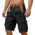 thumbnail image 5 of Big And Tall Men's Cargo Shorts With Elastic Waist And Drawstring Featuring Durable Fabric And Contrast Pocket Lining For Summer Work Hiking Fishing Black L, 5 of 5