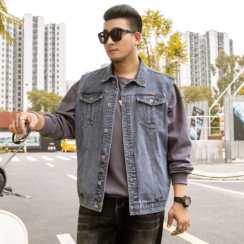 Sleeveless Jacket Men DIMUSI Summer Ripped Mens Denim Vest Male