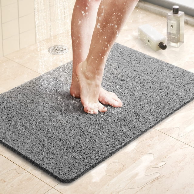 Alfombrilla de ducha LuxStep, antideslizante, 60 x 40 cm, PVC gris