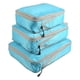 thumbnail image 4 of 2 juegos de cubos de embalaje para maletas portátiles, expandibles, bolsas de aseo, ligeras, resistentes al desgaste, organizador de equipaje de viaje, bolsas de almacenamiento para azul BLESIY Cubo de empaque de compresión, 4 of 8