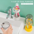 thumbnail image 2 of Toothbrush Holder Stand with Tooth Brush Cups/Cover, Toothpaste Holder Stand with 3Slots，Dental Storage Organizer Holder Stand, for Toothpaste (Yellow), 2 of 7