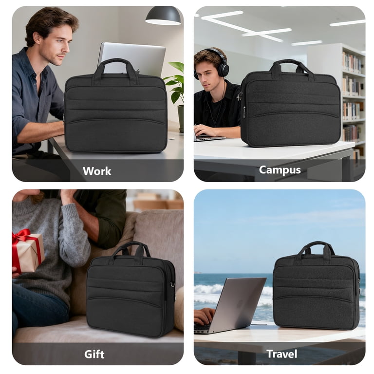 Cshidworld 15.6" Laptop Messenger Bag, Black photo 5