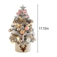thumbnail image 3 of 18"/45cm Tabletop Mini Christmas Tree Set with LED Lights, 24 Christmas Ball Ornaments, Pre-lit Small Artificial Green Tree Decoration for Xmas Table Indoor Holiday(Pink), 3 of 5