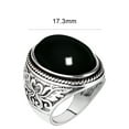 thumbnail image 5 of AYYUFE Men Artificial Gem Carving Band Finger Ring Party Banquet, 5 of 8