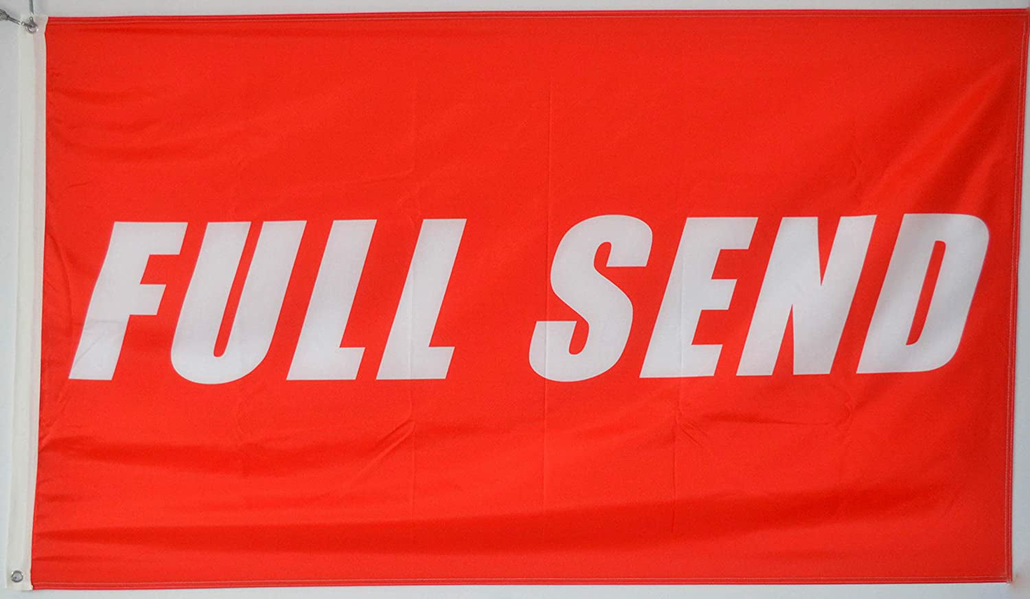 FULL SEND Flag 3x5ft Red Background Nelk Boys Nelkboys 3 x 5 Banner New 