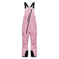 thumbnail image 5 of Girls Insulated Ski Overalls, Kids Adjustable Strap Snow Pants with Multiple Pockets, Waterproof Snowsuit for Snowboarding and Winter Play, Age 4-13 Years Pink 130, 5 of 7