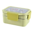 thumbnail image 4 of jifeng Boîte Bento Multifonctionnelle en Acier Inoxydable à 2 Couches, 2 Compartiments Grande Capacité Jaune, 4 of 9