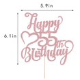 thumbnail image 2 of Adorno para Pastel AROKIPPRY Brillo Oro Rosa 55º Cumpleaños, 2 of 8