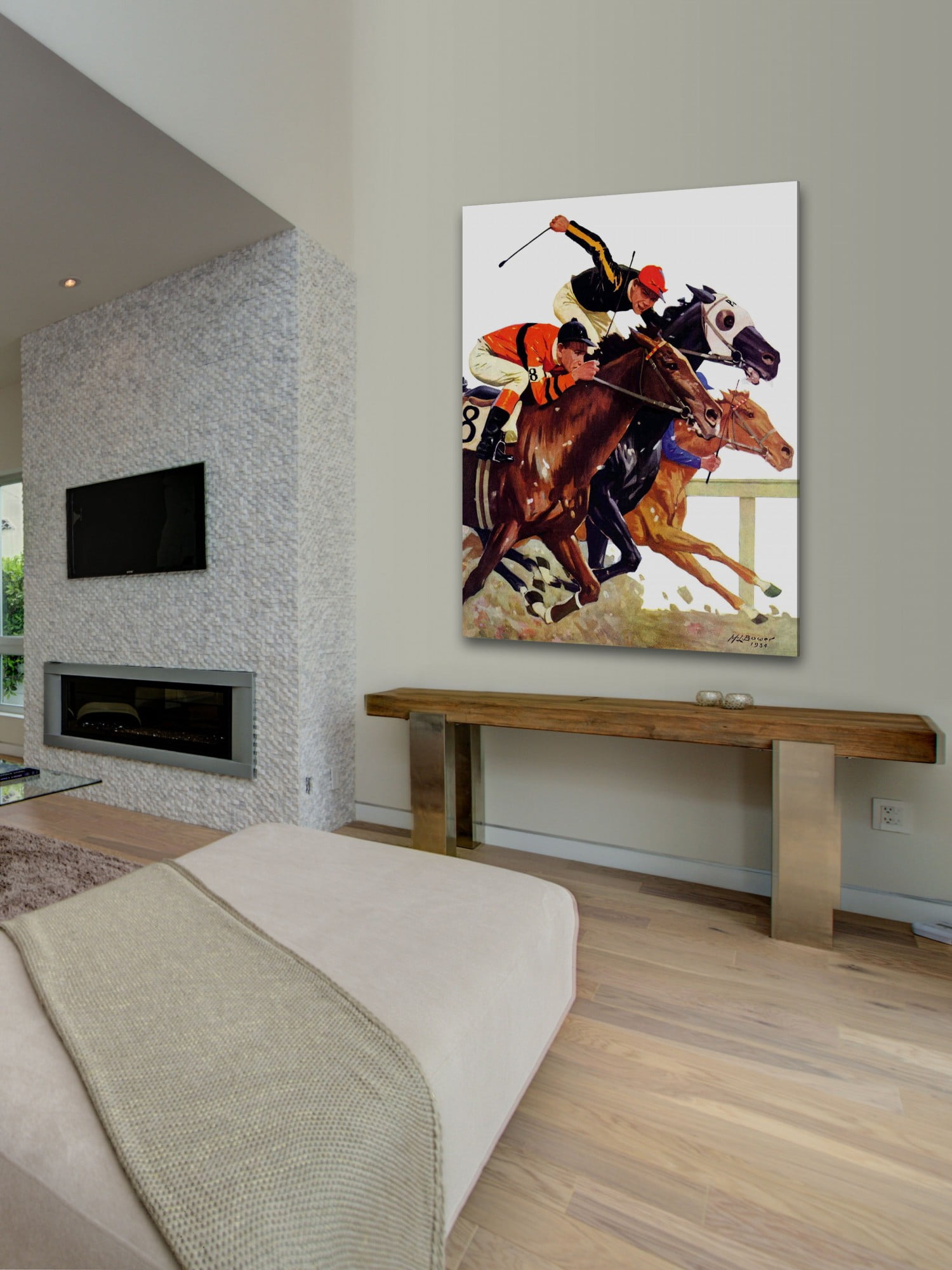 Marmont Hill Thoroughbred Race by Maurice Bower Painting Print on Canvas