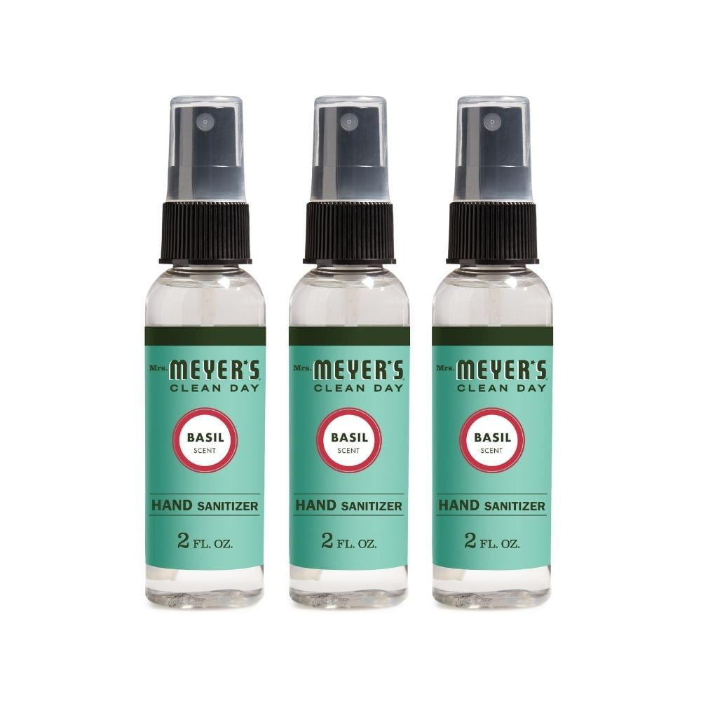 Mrs. Meyer's Hand Sanitizer Basil, 2 OZ (Pack of 3)