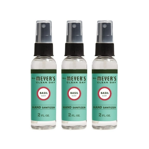 Mrs. Meyer's Hand Sanitizer Basil, 2 OZ (Pack of 3)