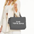 thumbnail image 4 of Bolso Hombro Portátil Con Letras Lona ​​bolso Mano Gran Capacidad (gris), 4 of 8