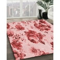 thumbnail image 2 of Ahgly Company Indoor Round Patterned Grapefruit Red Area Rugs, 7' Round, 2 of 6
