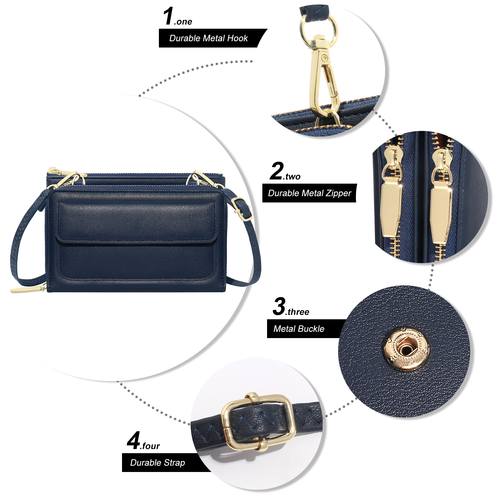 Small Crossbody Bag for Women Cell Phone Wallet Purse Mini Shoulder Handbags with Card Slots