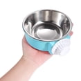 thumbnail image 4 of Cuenco para perros de acero inoxidable extraíble para comida, agua y bebida, para colgar en la jaula para cachorros, gatos, loros y pájaros, 4 of 5
