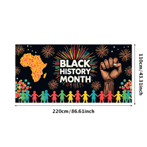 LUUFILx Black History Month Celebration Banner Event Party Backdrop with Colorful Fireworks Decorations and Raised Hands for Cultural Awareness Display Photography