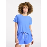 Athletic Works Women's and Women's Plus Relaxed ButterCore Tee with Short Sleeves, Sizes XS-4X