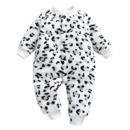 

Boys Cartoon Leopard Print Jumpsuit Romper Clothes